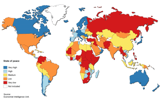 Рейтинг миролюбия стран мира 2008