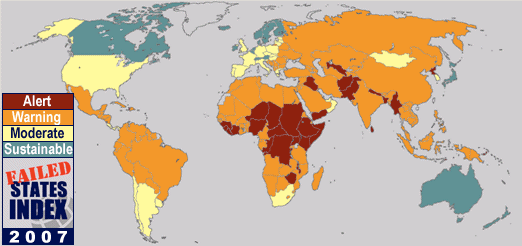 Failed States Index 2007 — Страны мира