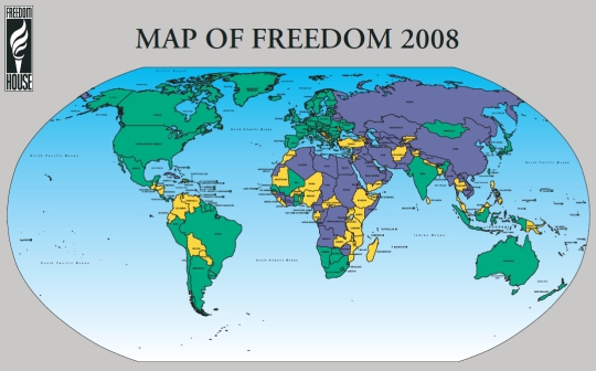 Freedom in the World 2008 — Карта мира