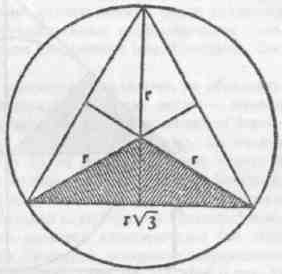 Рисунок 2. Платоновский элементарный равносторонний треугольник, составленный из шести субэлементарных неравнобедренных треугольников