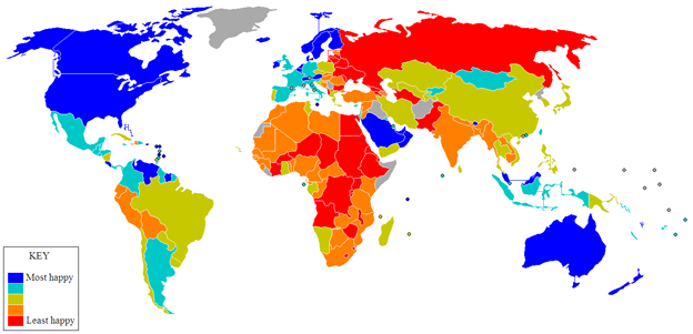 Индекс удовлетворённости жизнью в странах мира (Satisfaction with Life Index)